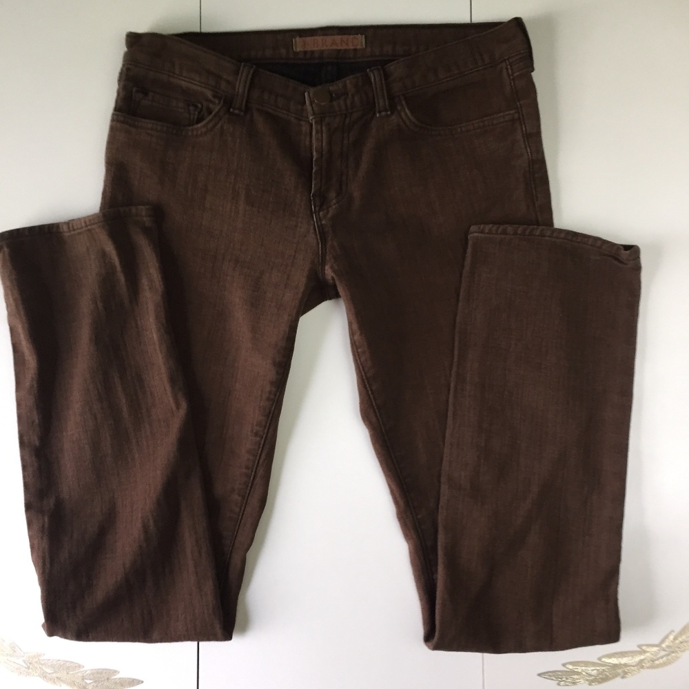 J Brand Brown Straight Leg Jeans 30